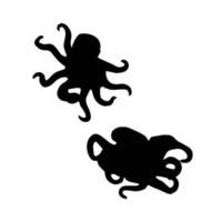 Oktopus-Silhouette-Kunst vektor