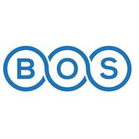 bos brev logotyp design på vit bakgrund. bos kreativa initialer brev logotyp koncept. bos bokstav design. vektor