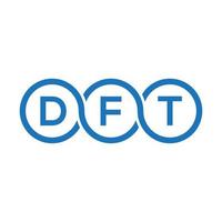 dft-Buchstaben-Logo-Design auf schwarzem Hintergrund.dft-Kreativinitialen-Buchstaben-Logo-Konzept.dft-Vektor-Buchstaben-Design. vektor