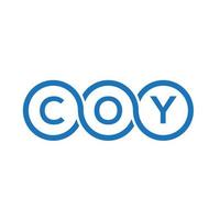 Coy-Buchstaben-Logo-Design auf weißem Hintergrund. Coy kreative Initialen schreiben Logo-Konzept. schüchternes Briefdesign. vektor