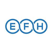 efh-Buchstaben-Logo-Design auf schwarzem Hintergrund.efh-Kreativinitialen-Buchstaben-Logo-Konzept.efh-Vektor-Buchstabendesign. vektor