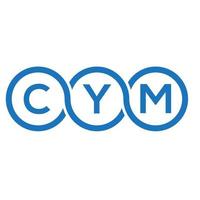 Cym-Brief-Logo-Design auf schwarzem Hintergrund.Cym-Kreativinitialen-Buchstaben-Logo-Konzept.Cym-Vektor-Briefdesign. vektor