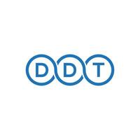 ddt bokstavslogotypdesign på svart bakgrund.ddt kreativa initialer bokstavslogotyp concept.ddt vektorbokstavsdesign. vektor