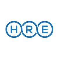 hre-Brief-Logo-Design auf weißem Hintergrund. hre kreatives Initialen-Buchstaben-Logo-Konzept. Ihre Briefgestaltung. vektor