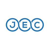 Jec-Brief-Logo-Design auf weißem Hintergrund. jec kreative Initialen schreiben Logo-Konzept. jec Briefgestaltung. vektor