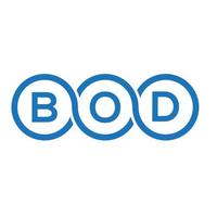 bod brev logotyp design på vit bakgrund. bod kreativa initialer brev logotyp koncept. bod bokstav design. vektor