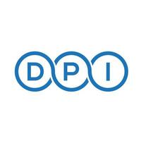 dpi-Buchstaben-Logo-Design auf schwarzem Hintergrund. dpi-Kreativinitialen-Buchstaben-Logo-Konzept. dpi-Vektor-Buchstaben-Design. vektor