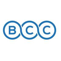 bcc-Brief-Logo-Design auf weißem Hintergrund. bcc kreative Initialen schreiben Logo-Konzept. bcc-Briefgestaltung. vektor