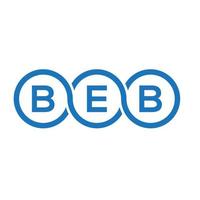 beb brev logotyp design på vit bakgrund. beb kreativa initialer brev logotyp koncept. beb bokstav design. vektor