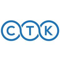 ctk brev logotyp design på svart bakgrund. ctk kreativa initialer brev logotyp koncept. ctk-bokstavsdesign. vektor