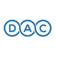 dac-Buchstaben-Logo-Design auf schwarzem Hintergrund.dac-Kreativinitialen-Buchstaben-Logo-Konzept.dac-Vektor-Briefdesign. vektor