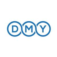 dmy brev logotyp design på svart background.dmy kreativa initialer bokstav logo concept.dmy vektor brev design.