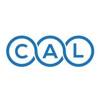 cal-Brief-Logo-Design auf weißem Hintergrund. cal kreative Initialen schreiben Logo-Konzept. cal Briefgestaltung. vektor