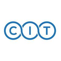 cit kreativa initialer brev logotyp koncept. cit letter design.cit brev logotyp design på vit bakgrund. cit kreativa initialer brev logotyp koncept. cit bokstavsdesign. vektor