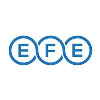efe-Buchstaben-Logo-Design auf schwarzem Hintergrund.efe-Kreativinitialen-Buchstaben-Logo-Konzept.efe-Vektor-Buchstaben-Design. vektor