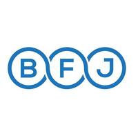 bfj-Brief-Logo-Design auf weißem Hintergrund. bfj kreative Initialen schreiben Logo-Konzept. bfj Briefgestaltung. vektor