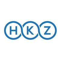 hkz-Brief-Logo-Design auf weißem Hintergrund. hkz kreative Initialen schreiben Logo-Konzept. hkz Briefgestaltung. vektor