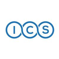 ics-Brief-Logo-Design auf weißem Hintergrund. ics kreative Initialen schreiben Logo-Konzept. ics Briefgestaltung. vektor