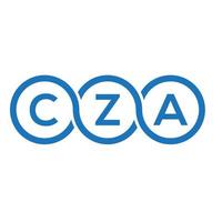 cza-Buchstaben-Logo-Design auf schwarzem Hintergrund.cza-Kreativinitialen-Buchstaben-Logo-Konzept.cza-Vektor-Briefdesign. vektor