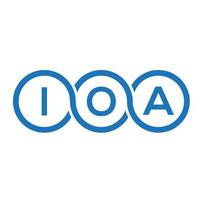 Ioa-Brief-Logo-Design auf weißem Hintergrund. ioa kreatives Initialen-Buchstaben-Logo-Konzept. ioa Briefgestaltung. vektor