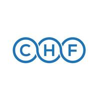 chf-Brief-Logo-Design auf weißem Hintergrund. chf kreative Initialen schreiben Logo-Konzept. chf briefgestaltung. vektor