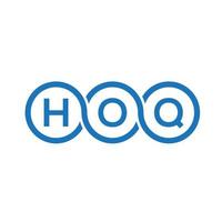 Hoq-Brief-Logo-Design auf weißem Hintergrund. hoq kreative Initialen schreiben Logo-Konzept. hoq Briefgestaltung. vektor