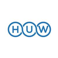 Huw-Buchstaben-Logo-Design auf weißem Hintergrund. huw kreatives Initialen-Buchstaben-Logo-Konzept. huw Briefgestaltung. vektor