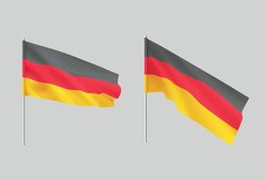 deutschland fahnen. Satz nationaler realistischer deutscher Flaggen. vektor