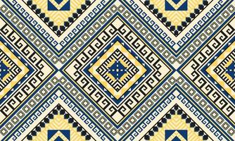 geometrische ethnische orientalische Muster traditionelles Design für Hintergrund, Teppich, Tapete, Kleidung, Verpackung, Batik, Stoff, Vektorillustration. Stickerei-Stil.