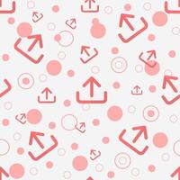 Vektorgrafik des nahtlosen Musterdesigns mit rosa und grauem Farbschema und auch mit Upload-Icon-Illustration. perfekt für Muster der Textilindustrie vektor