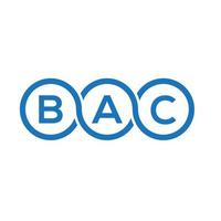 bac brev logotyp design på vit bakgrund. bac kreativa initialer brev logotyp koncept. bac bokstav design. vektor