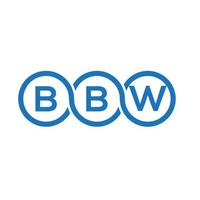 bbw brev logotyp design på vit bakgrund. bbw kreativa initialer brev logotyp koncept. bbw bokstavsdesign. vektor