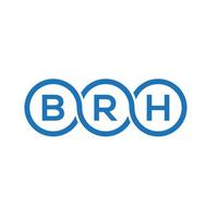 brh-Brief-Logo-Design auf weißem Hintergrund. brh kreative Initialen schreiben Logo-Konzept. brh Briefgestaltung. vektor