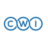 cwi brev logotyp design på svart background.cwi kreativa initialer bokstav logo concept.cwi vektor bokstav design.