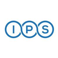 ips-Brief-Logo-Design auf weißem Hintergrund. ips kreatives Initialen-Buchstaben-Logo-Konzept. ips-Briefgestaltung. vektor