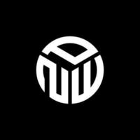 pnw-Buchstaben-Logo-Design auf schwarzem Hintergrund. pnw kreative Initialen schreiben Logo-Konzept. pnw Briefgestaltung. vektor