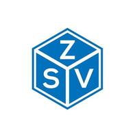 zsv kreativa initialer bokstavslogotyp koncept. zsv bokstav design.zsv bokstav logo design på vit bakgrund. zsv kreativa initialer bokstavslogotyp koncept. zsv bokstavsdesign. vektor