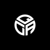 qda-Buchstaben-Logo-Design auf schwarzem Hintergrund. qda kreatives Initialen-Buchstaben-Logo-Konzept. qda Briefgestaltung. vektor