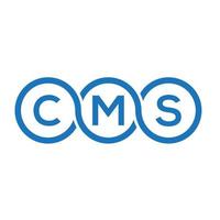 cms-Brief-Logo-Design auf weißem Hintergrund. cms kreative Initialen schreiben Logo-Konzept. cms Briefgestaltung. vektor