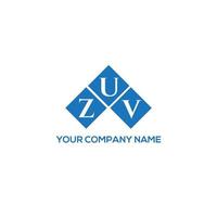 zuv-Buchstaben-Logo-Design auf weißem Hintergrund. zuv kreatives Initialen-Buchstaben-Logo-Konzept. zuv Briefgestaltung. vektor