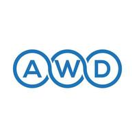 awd brev logotyp design på vit bakgrund. awd kreativa initialer brev logotyp koncept. awd bokstavsdesign. vektor