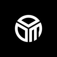 OOM-Brief-Logo-Design auf schwarzem Hintergrund. oom kreative Initialen schreiben Logo-Konzept. om Briefdesign. vektor