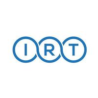 IRT-Brief-Logo-Design auf weißem Hintergrund. irt kreative Initialen schreiben Logo-Konzept. irt Briefgestaltung. vektor