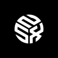 nsx-Buchstaben-Logo-Design auf schwarzem Hintergrund. nsx kreatives Initialen-Buchstaben-Logo-Konzept. nsx-Briefdesign. vektor
