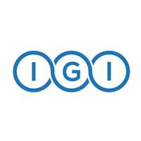 igi brev logotyp design på vit bakgrund. igi kreativa initialer brev logotyp koncept. igi-bokstavsdesign. vektor