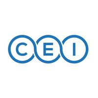 CEI-Brief-Logo-Design auf weißem Hintergrund. cei kreative Initialen schreiben Logo-Konzept. cei Briefgestaltung. vektor