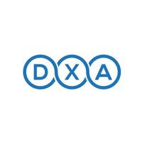 dxa-Buchstaben-Logo-Design auf schwarzem Hintergrund. dxa-Kreativinitialen-Buchstaben-Logo-Konzept. dxa-Vektor-Buchstaben-Design. vektor