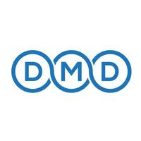 dmd-Brief-Logo-Design auf schwarzem Hintergrund.dmd-Kreativinitialen-Buchstaben-Logo-Konzept.dmd-Vektor-Briefdesign. vektor