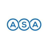 ASA-Brief-Logo-Design auf weißem Hintergrund. asa kreatives Initialen-Buchstaben-Logo-Konzept. als Briefgestaltung. vektor