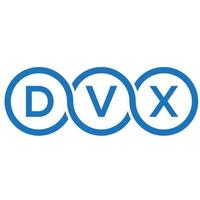 dvx bokstavslogotypdesign på svart bakgrund.dvx kreativa initialer bokstavslogotyp concept.dvx vektorbokstavsdesign. vektor